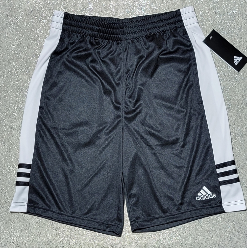 NEW Adidas Black Shorts Boys Size: L (14-16)